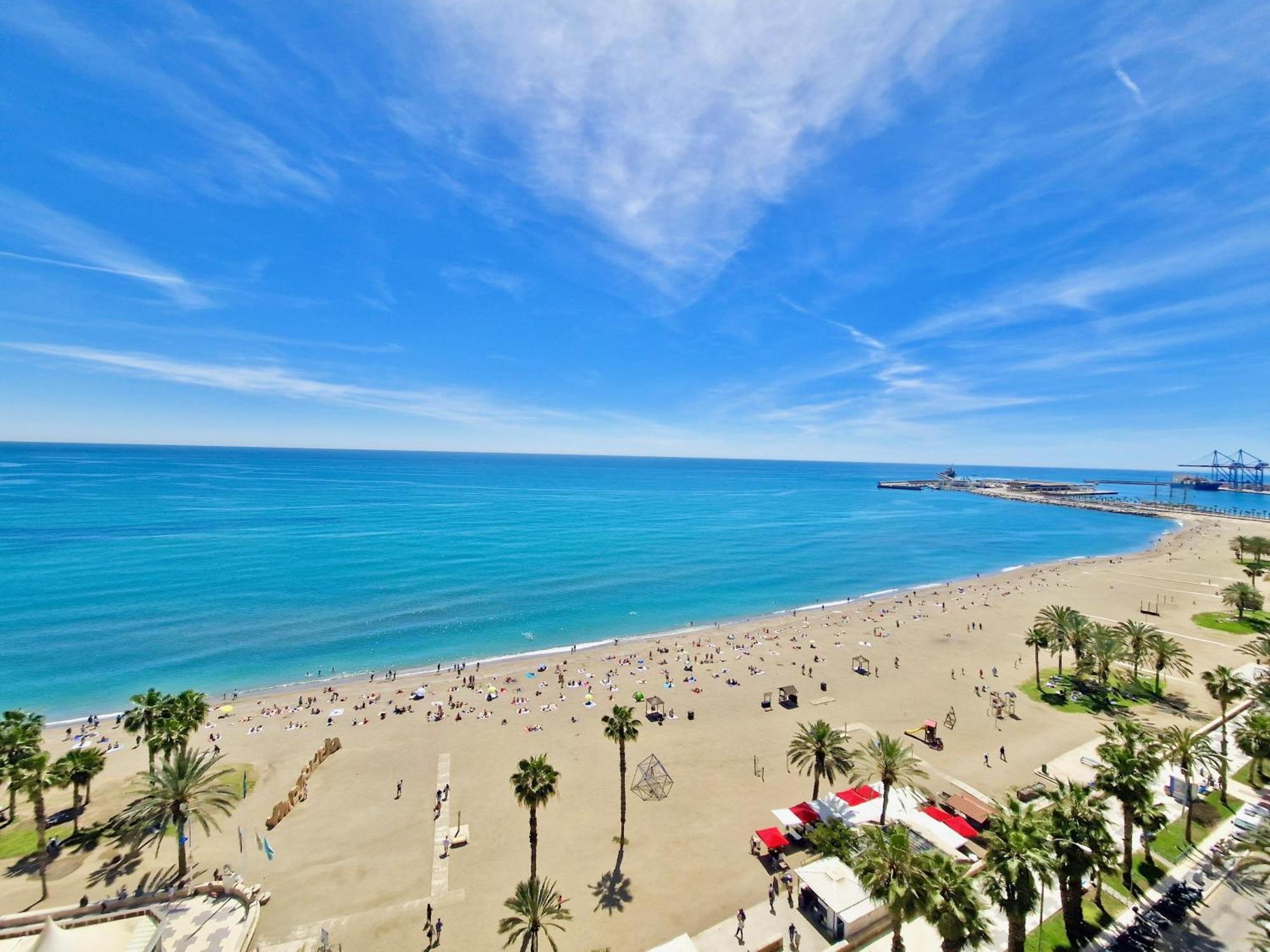 Sr Malagueta Beach Front Wonderful Sea View Malaga Exterior photo